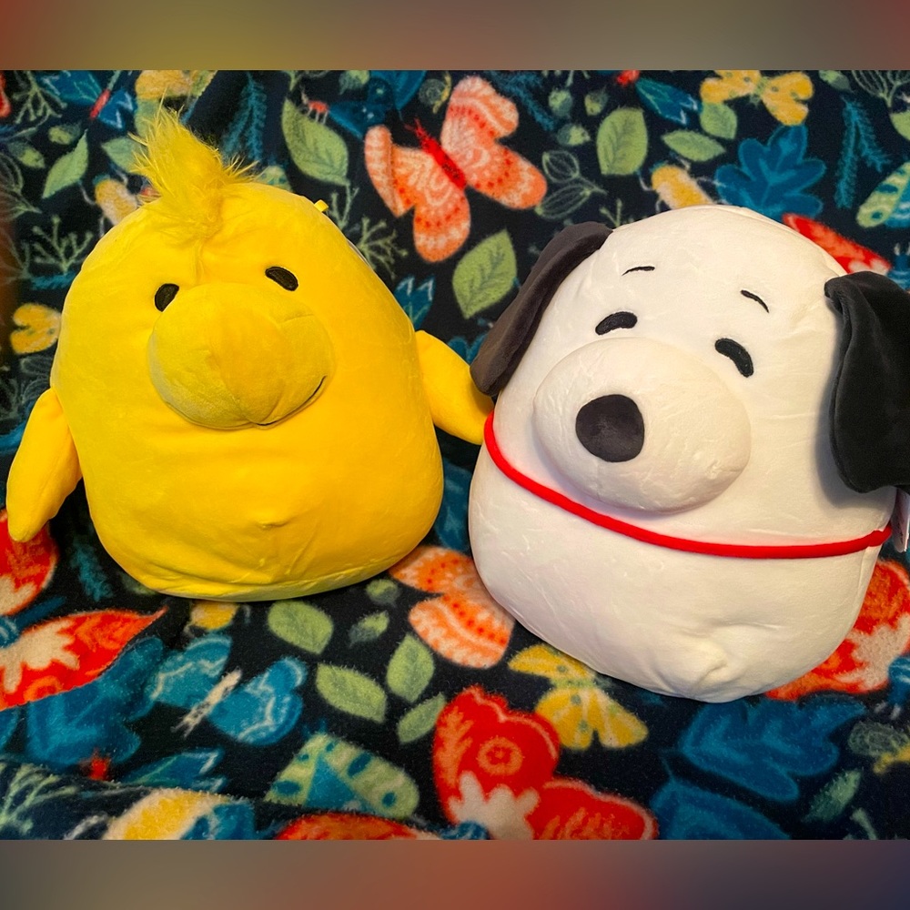 SNOOPY & WOODSTOOK squishmallow pair